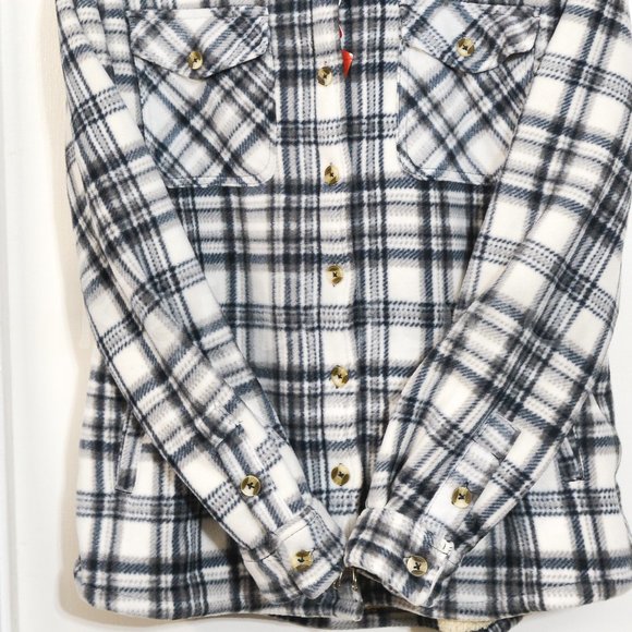 Sage Ladies' Plush Shirt Jacket WHITE - Picture 4 of 8